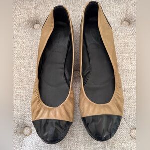 J Crew Cap- Toe Leather Ballet Flats